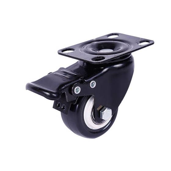 Double bearing 1.5-inch gold diamond universal wheel polyurethane Pu wheel movable caster wholesale furniture mute small wheel
