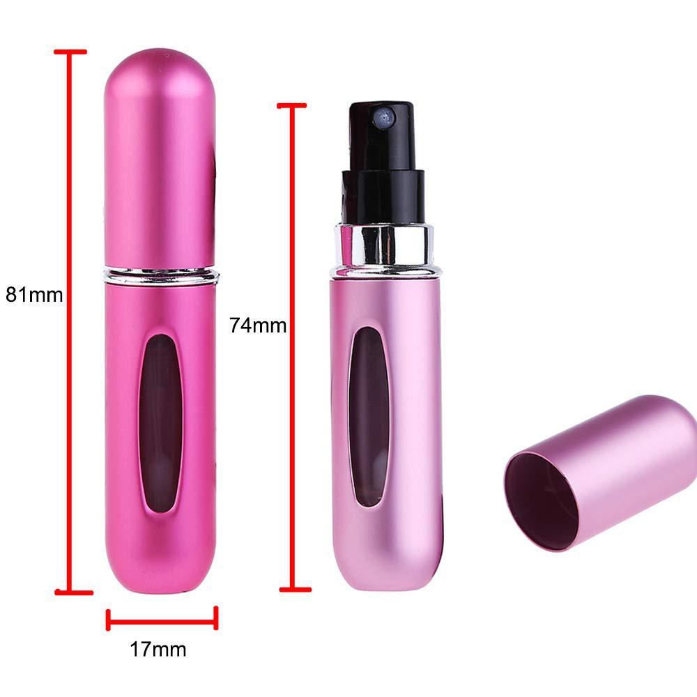 Spray perfume bottle 5ml portable metal makeup bottle sample bottom filling bottle 14 color optional color box