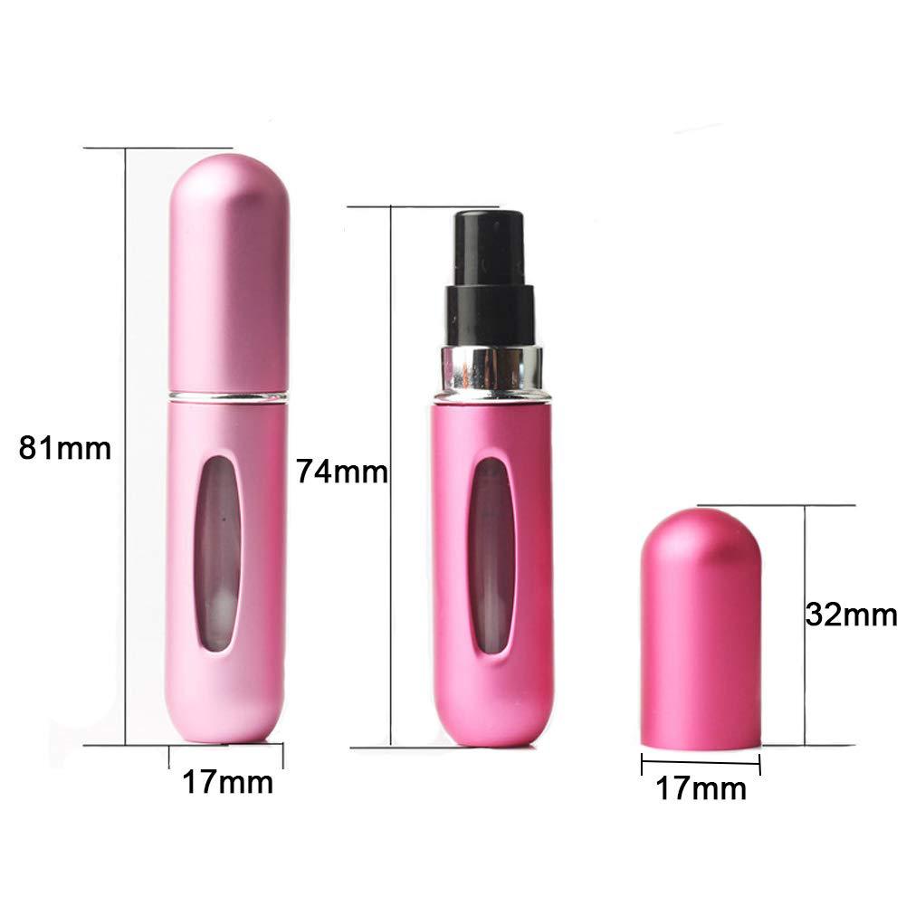 Spray perfume bottle 5ml portable metal makeup bottle sample bottom filling bottle 14 color optional color box