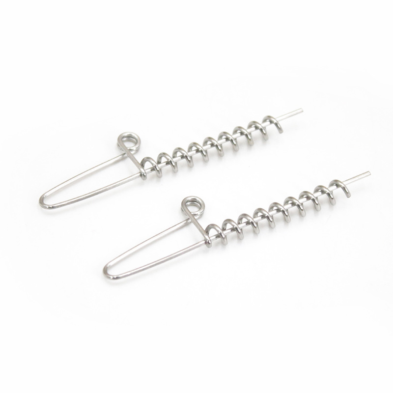 Spot Soft Bait double thread lock pin Luya pin connector float fixed buckle fishing supplies spring lock pin