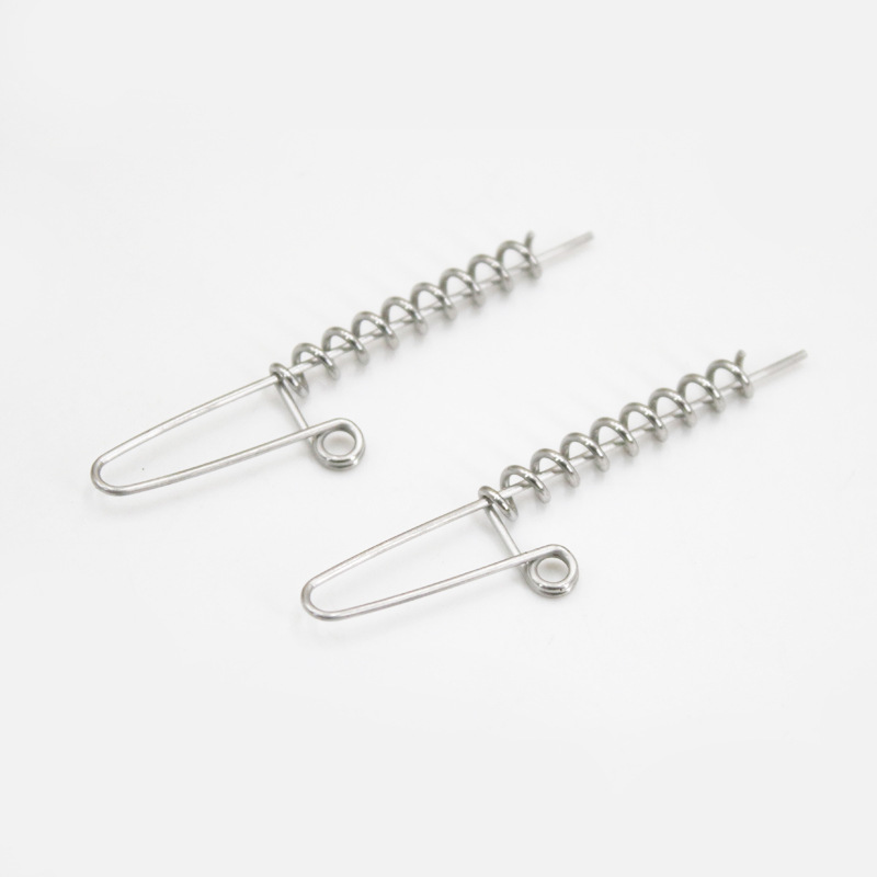Spot Soft Bait double thread lock pin Luya pin connector float fixed buckle fishing supplies spring lock pin