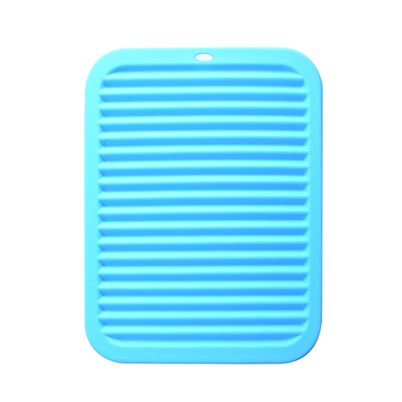 Rectangular wave silicone insulated table mat thickened pot mat silicone large sand pot mat