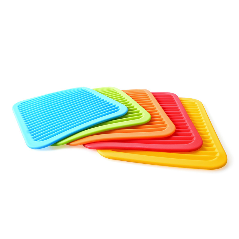 Rectangular wave silicone insulated table mat thickened pot mat silicone large sand pot mat