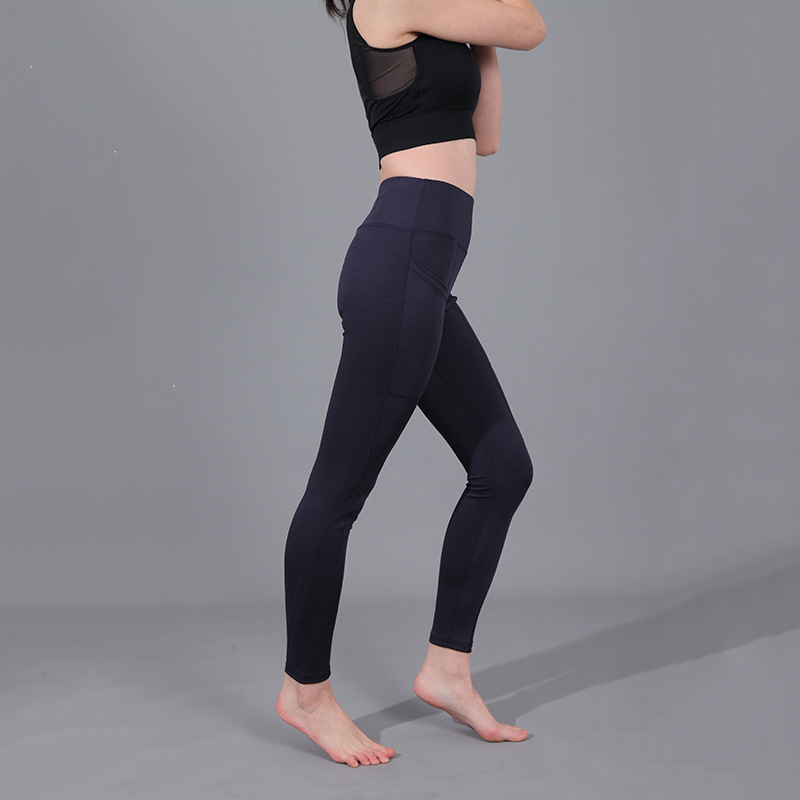 High-waisted Women's Yoga Pants Fitness Side Pocket Sports Base Layer Butt Lifting Slimming Yoga Trousers