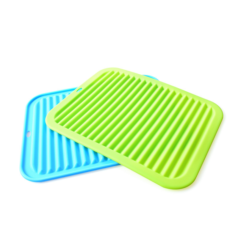 Rectangular wave silicone insulated table mat thickened pot mat silicone large sand pot mat