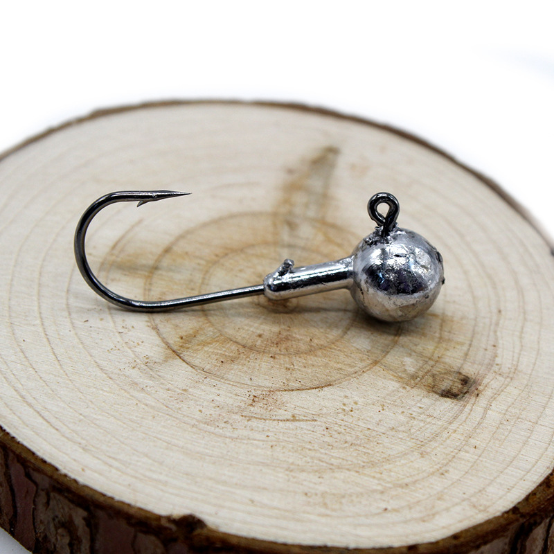 Nude color lead head hook sharp fishing hook Eagle mouth hook pointed Luya accessories Soft Bait hook natural color lead head hook bulk wholesale