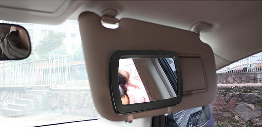 Universal mirror car LED makeup mirror car sun visor HD interior mirror car finger touch switch