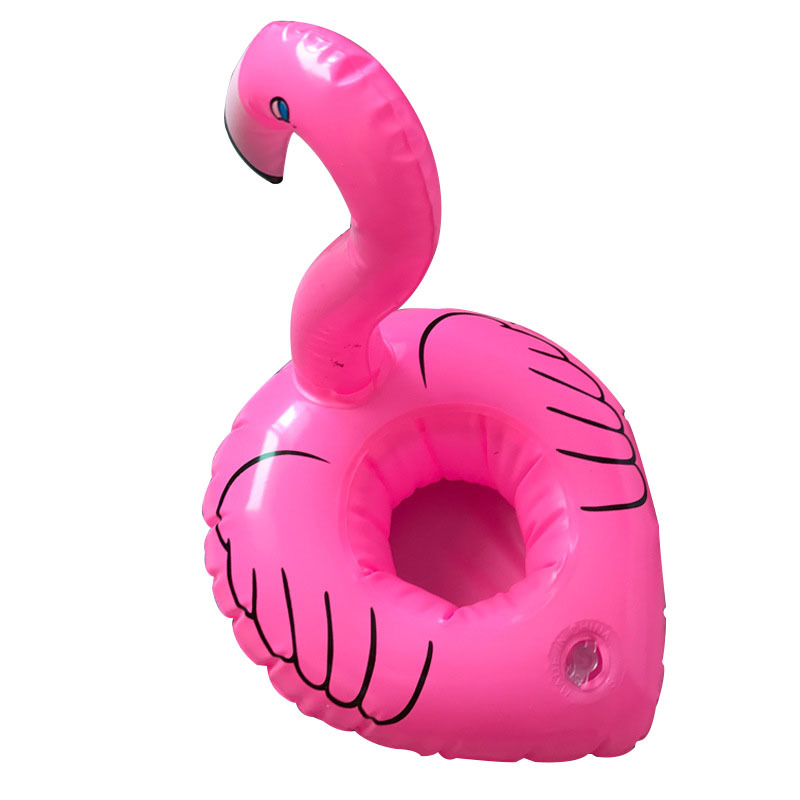 Inflatable Flamingo Donut Watermelon Pineapple Coaster Water Coke Cup Seat Beverage Cup Seat Inflatable Toy