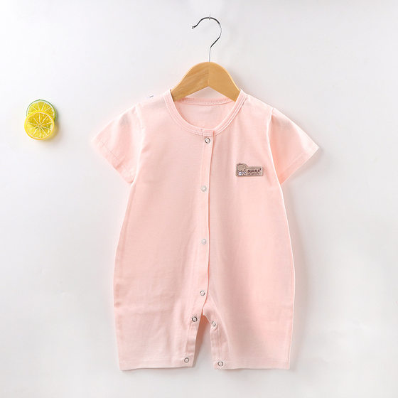 Baby Jumpsuit Short Sleeve Summer Newborn Hattie Class A Baby Climbing Jumpsuit Baby Clothes Wholesale Children's Wear