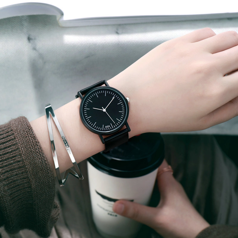 Popular Style Watch Female Student Korean Style Simple Fashionable Sports Casual Men's Atmospheric Retro College Style Couple's Watch