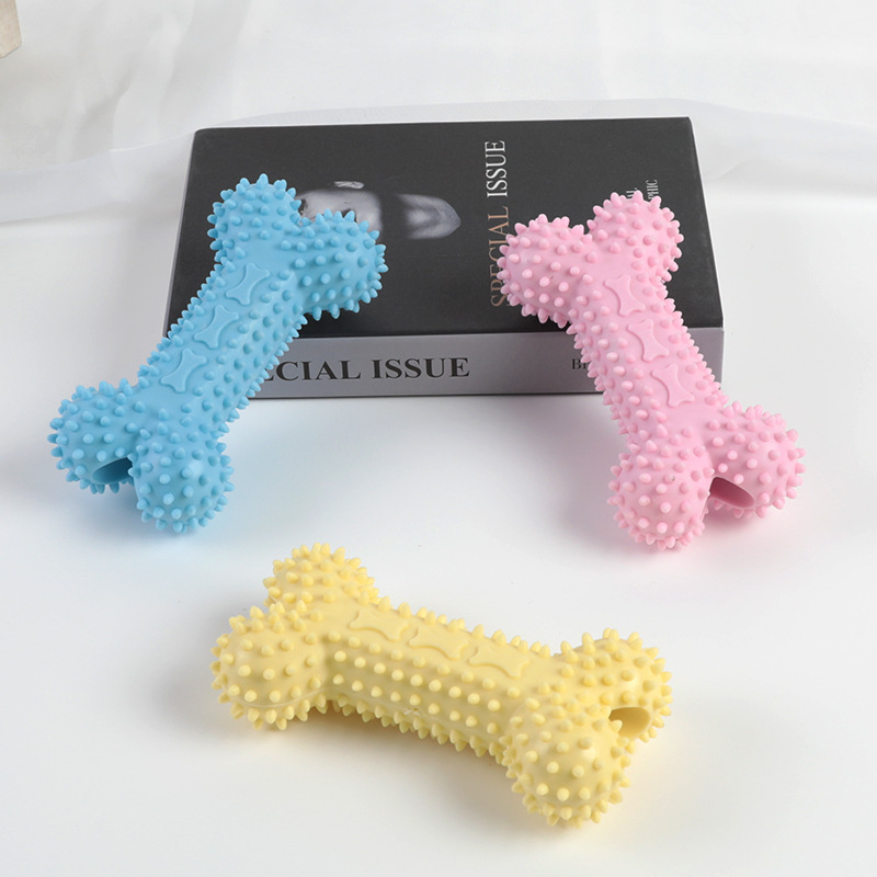 Pet toys wholesale TPR bone toys dog gnawing dog grinding teeth healthy teeth piercing shape