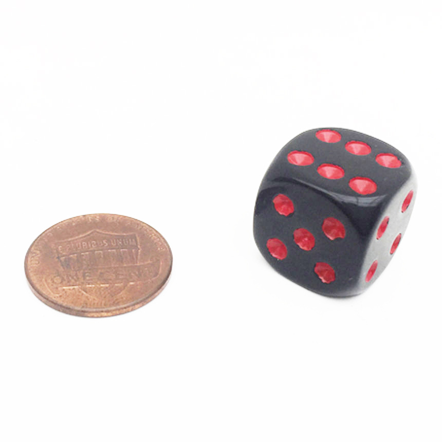 Cross-border supply No. 16 black red dot rounded dice color sieve table game mahjong accessories 1.6cm