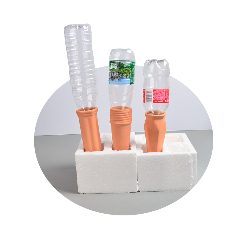 6-pack drip irrigation watering device gardening irrigation tools ceramic red clay lazy automatic watering water dispenser
