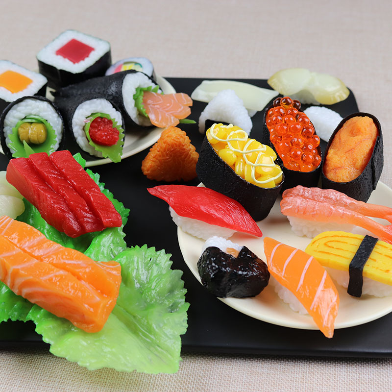Simulation Sushi Model Food Toy Japanese Hand Roll Food Shooting Decoration Props Salmon Shrimp Cuisine