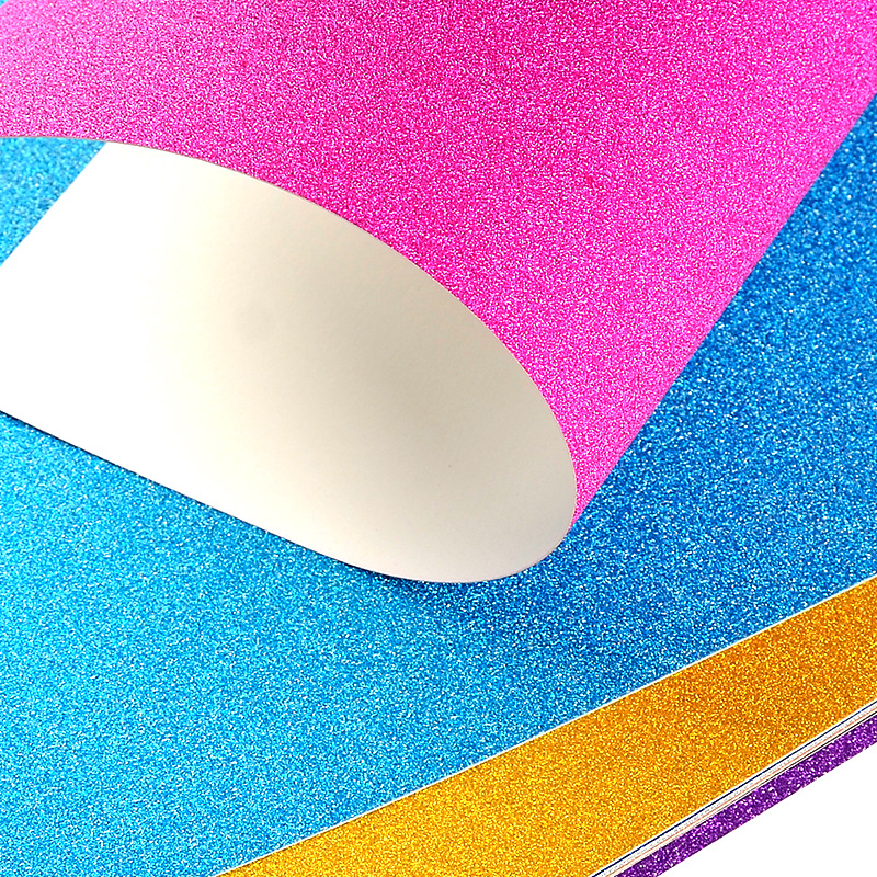 No gold powder flash cardboard bright powder A4 golden onion gold powder paper with glue on the back kindergarten hand diy embossed paper