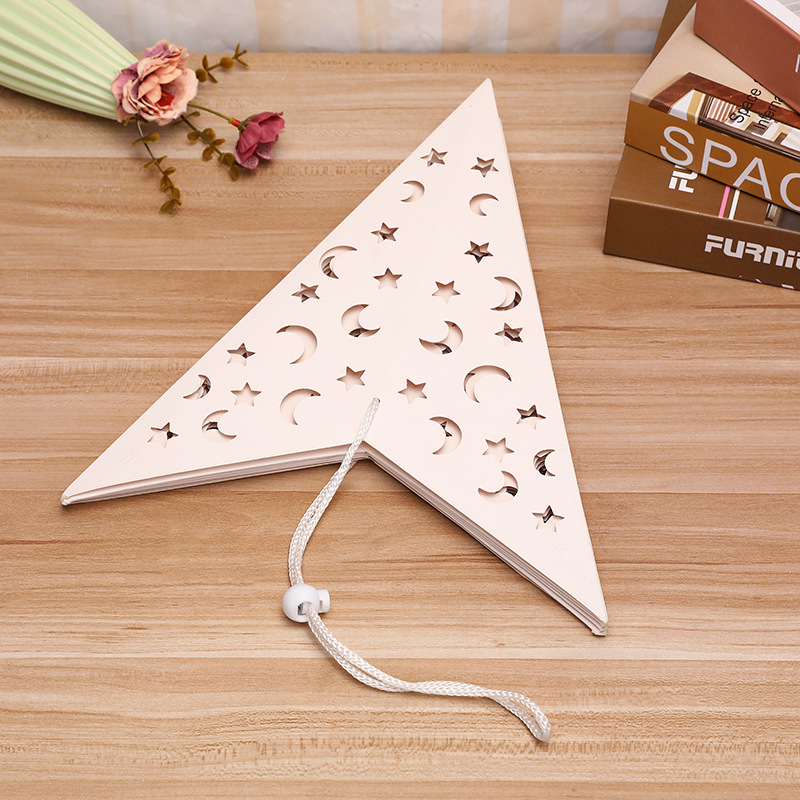 New Christmas decorations 20cm printing five-pointed star shopping mall window decoration paper five-pointed star pendant