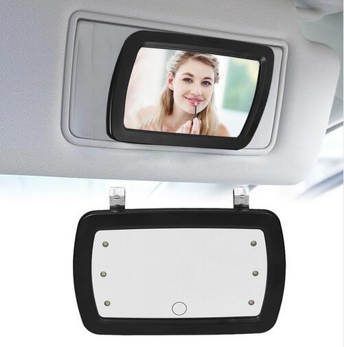 Universal mirror car LED makeup mirror car sun visor HD interior mirror car finger touch switch