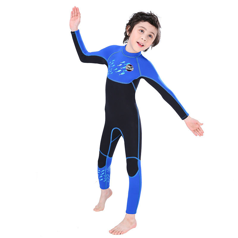 slinx children's wetsuit men's 3mm one-piece children's swimsuit long-sleeved warm children's snorkeling sunscreen jellyfish suit