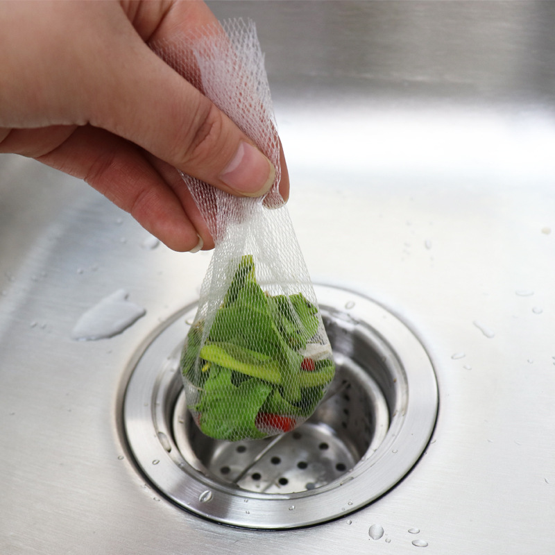Filter net 100 PCs kitchen sink garbage bag sink drain net bathroom sewer drain anti-blocking floor drain
