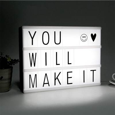 Factory direct LED letter light box A4A5 colorful remote control light box Christmas holiday decoration light Q type handwritten light box