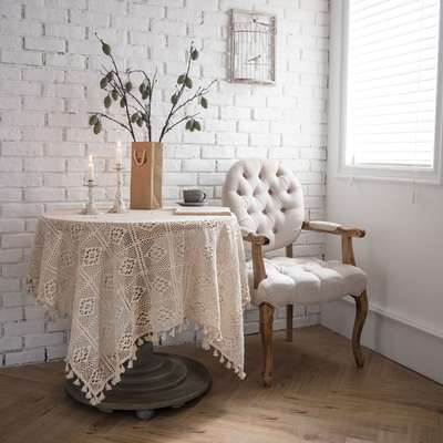 Pastoral crochet cover towel tablecloth woven tablecloth hollow tablecloth tablecloth piano towel shooting props