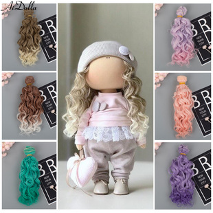 American Doll sd/bjd Ye Luoli Doll High Temperature Silk Wig Hair Dispersion Hair Curtain Foam Roll 15cm