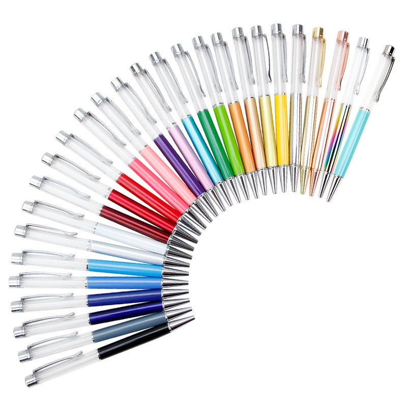 Metal hand-made round bead colored diamond fashion Crystal float sequin oil diy hand-made top drill hollow rod quicksand pen