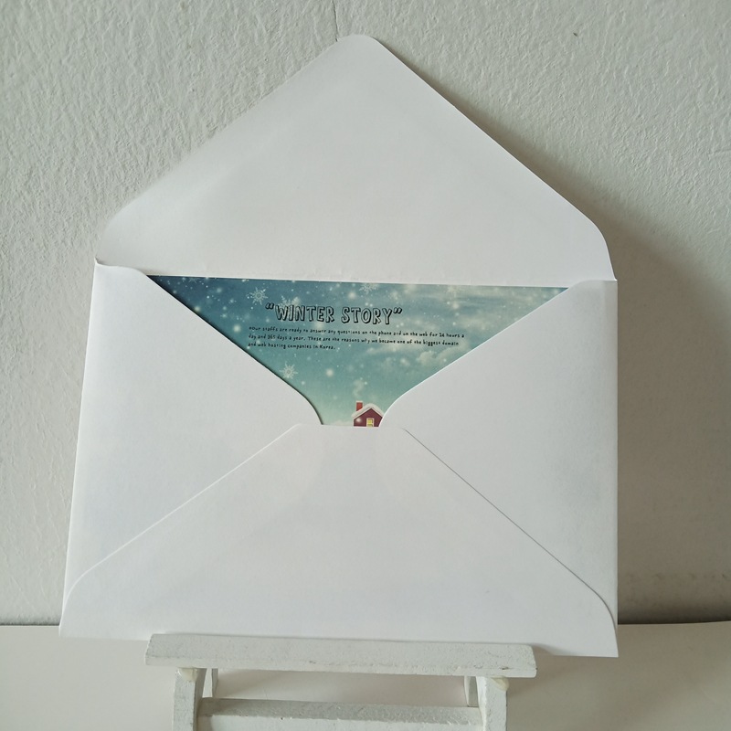 Factory spot envelope 16*11cm white envelope European envelope 120g white kraft paper greeting card envelope