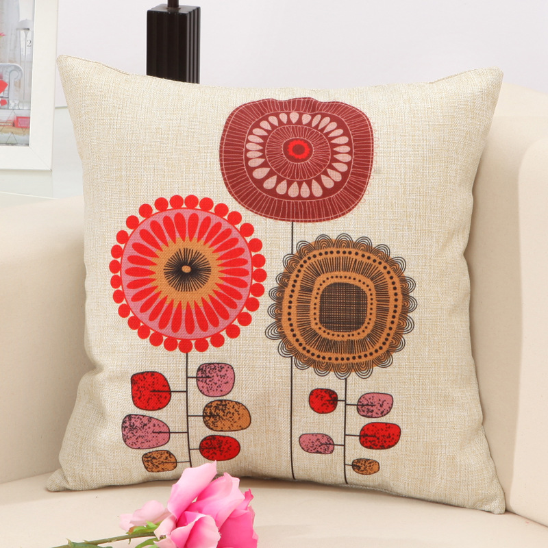 Simple linen digital printing pillowcase cross-border Amazon manufacturers one-piece sofa cushion pillow