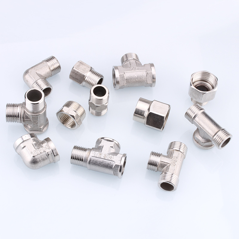Stainless steel joint inner wire direct inner and outer wire to wire tee elbow 6 points to 4 points variable diameter plumbing pipe fittings