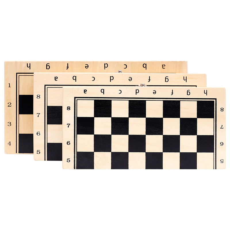 Strong magnetic wooden chess portable foldable table game chess competitive educational toys factory direct sales