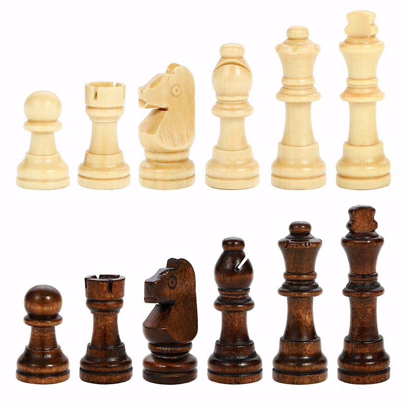 Cross-border exclusive for magnetic chess wooden foldable color box to send two after competitive educational chess toys