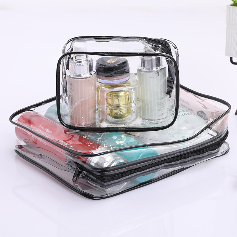 Transparent Wash Bag Portable Outdoor Waterproof Travel Storage Bag Cosmetics Multifunctional Thickened PVC Storage Bag