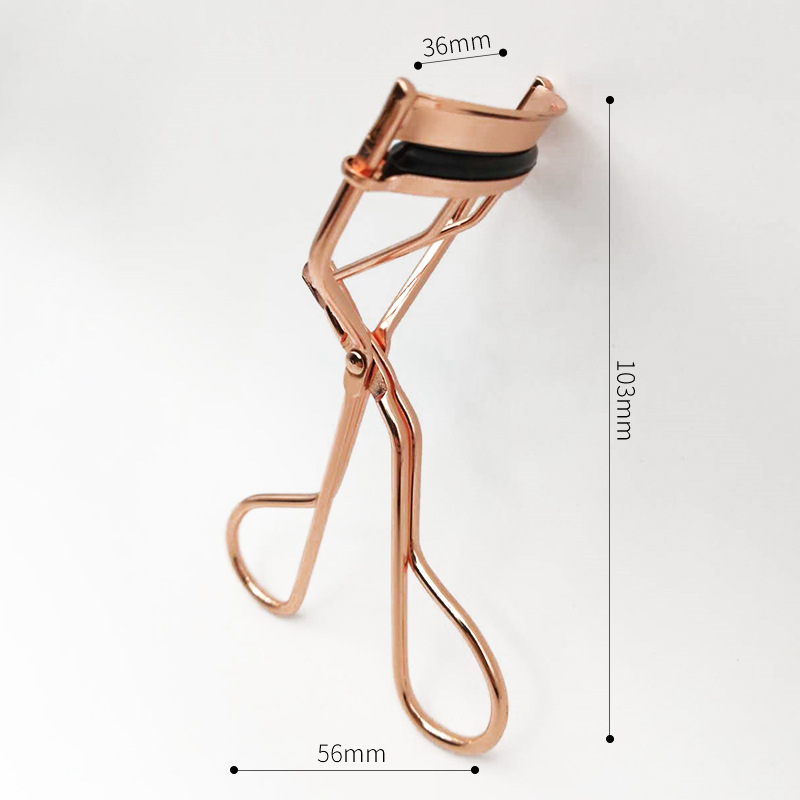 Metal size eyelash curler set black partial eyelash curling aid beauty makeup tool rose gold cross border