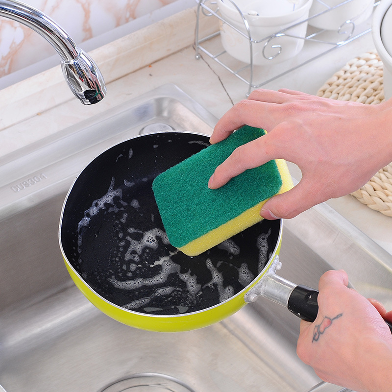 Kitchen utensils stainless steel cleaning ball dishwashing nano sponge wipe suit cleaning steel wire ball brush dish towel