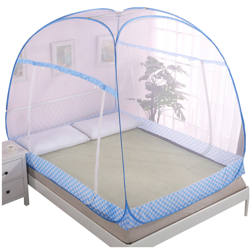 Yurt mosquito net installation-free full-bottom anti-fall dormitory single 1.5m encryption tent mosquito net stall
