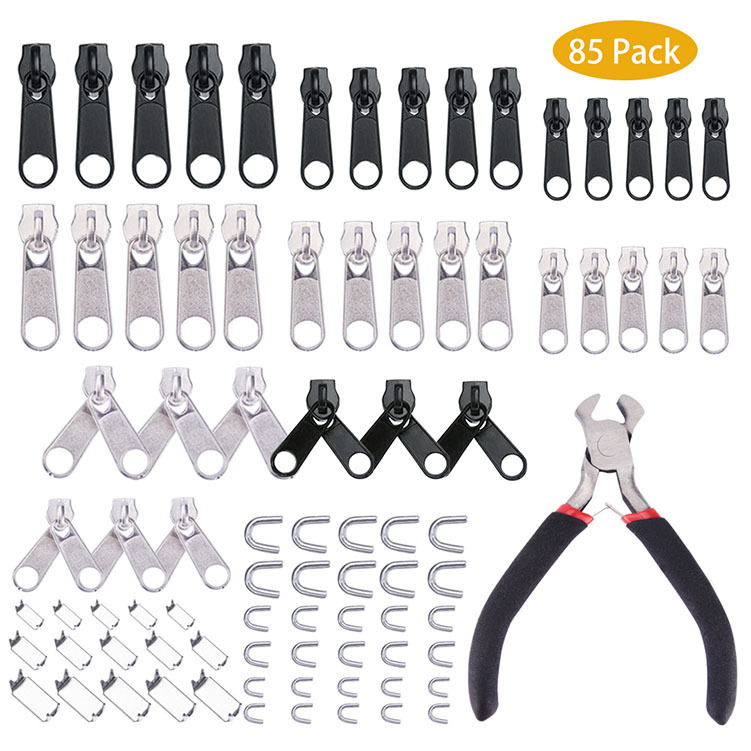 Cross-border supply zinc alloy paint nylon zipper head 84PCs set 4.5 inch top cutting pliers 4.5 inch pointed nose pliers