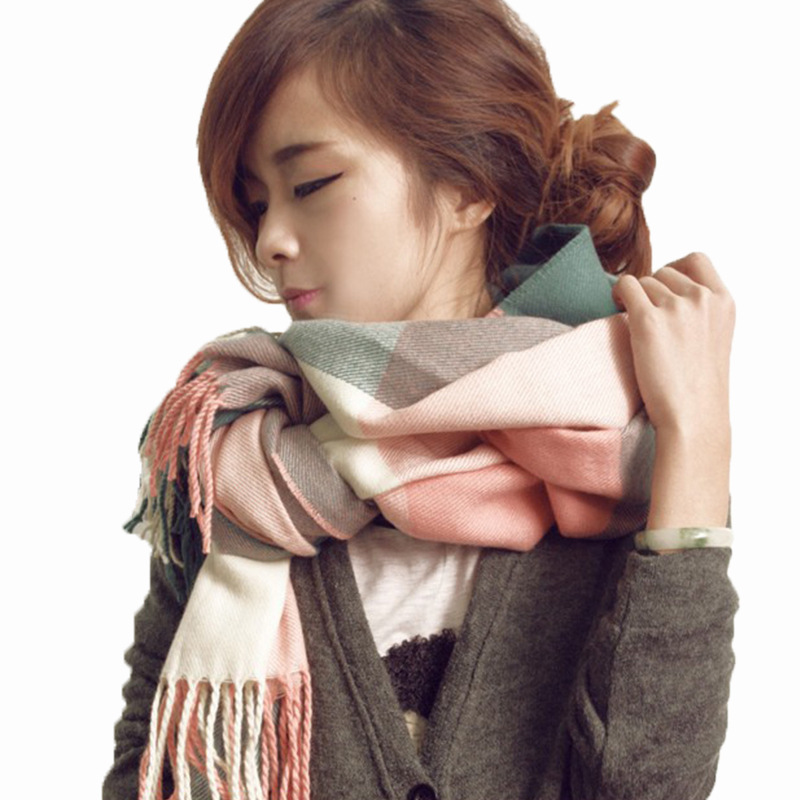 Korean-style Wool Scarf for Men and Women Autumn and Winter Thickened Long Imitation Cashmere Shawl Dual-use Student Warm Neck Shawl