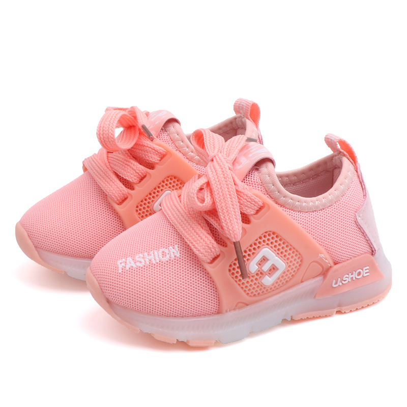 Children's Luminous Shoes 2022 Korean Style New Children's Sports Shoes Children's Casual Men's Shoes Breathable Women's Shoes Mesh Shoes