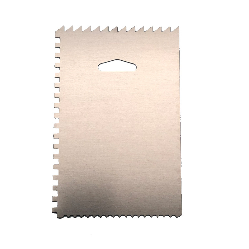 Cross-border cake scraper aluminum alloy toothed scraping cream tool triangular scraper scraper baking tool decorating cake