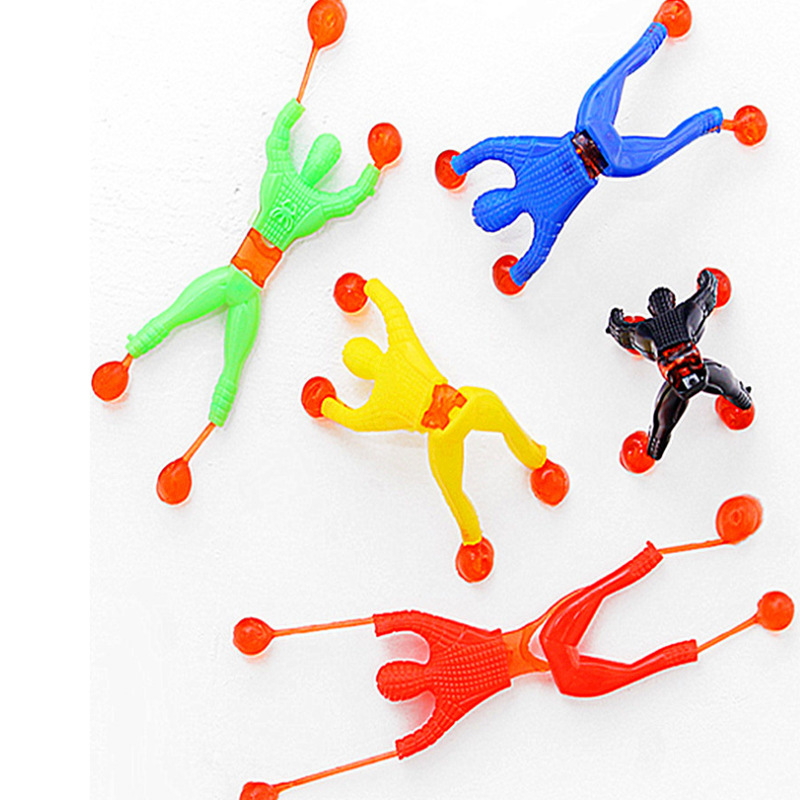 儿童玩具新款创意爬墙人粘性蜘蛛人小号幼儿园礼物礼品1元店货源