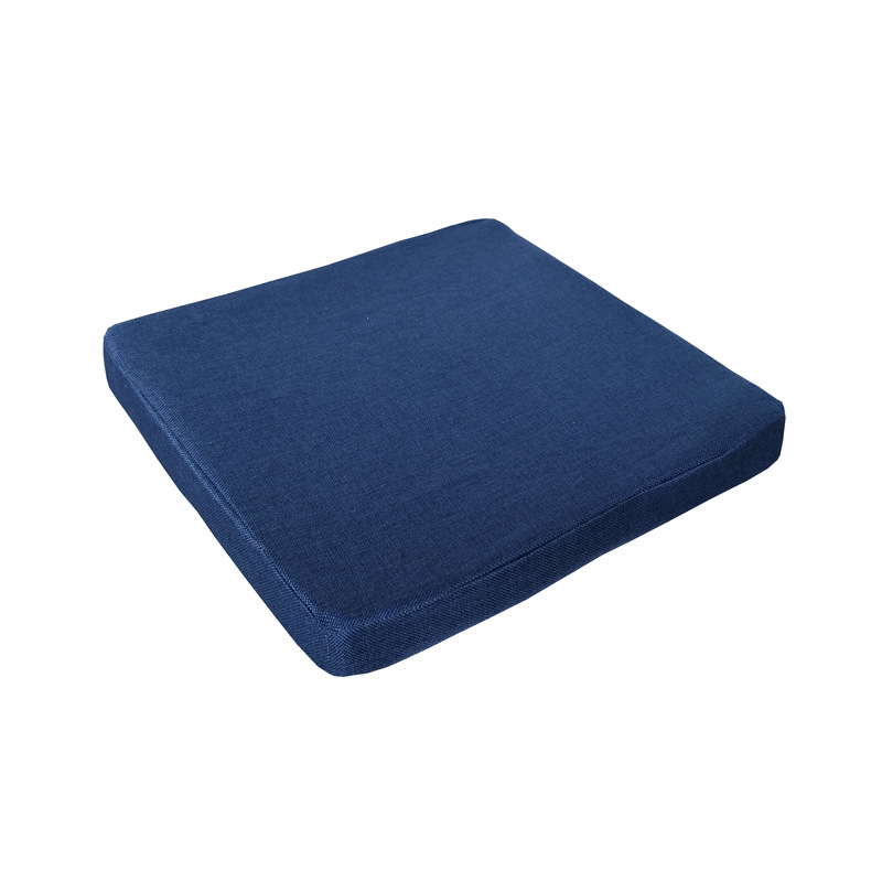 Source factory wholesale modern simple imitation linen sponge cushion solid color thickened cotton and linen non-slip sponge chair cushion