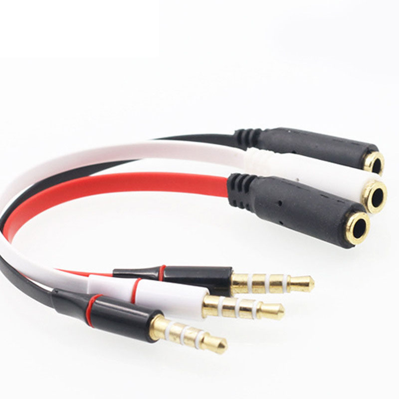 3.5mm audio cable 3.5mm male-to-female patch cord mobile phone round hole earphone cable patch cord ABS housing