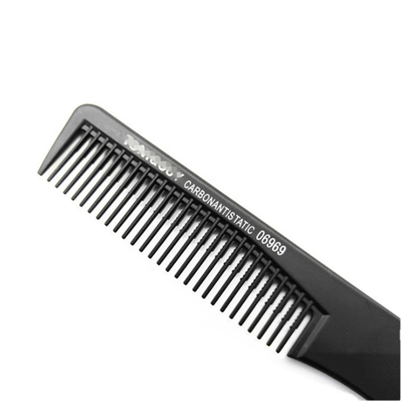 Factory direct carbon fiber Tony cover comb pointed tail comb steel needle double hair comb hairdressing plastic comb hairdressing comb