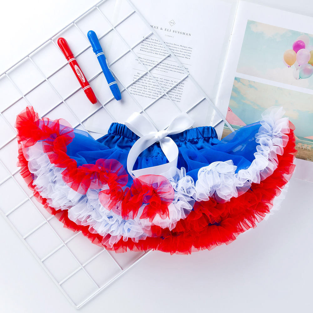 Independence Day New 0-2 Year Old Baby Short-sleeved Cartoon Ha-Tutu Dress Shoes Four-piece Foreign Trade Children's Clothing