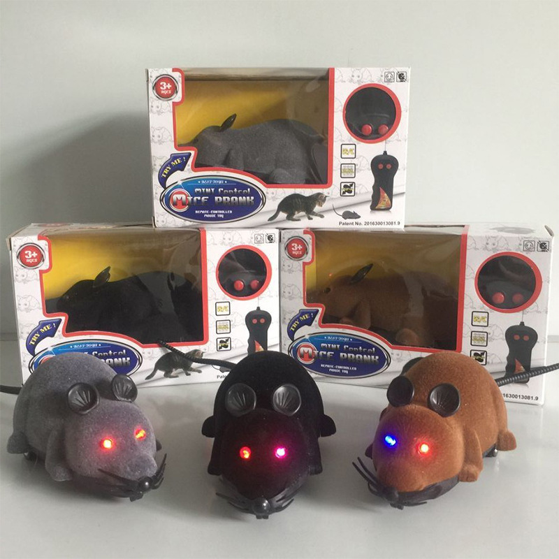 Fun simulation cat toy electric mouse funny cat toy suit forward backward turn color box packaging