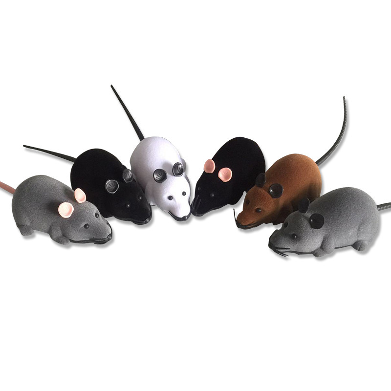 Fun simulation cat toy electric mouse funny cat toy suit forward backward turn color box packaging