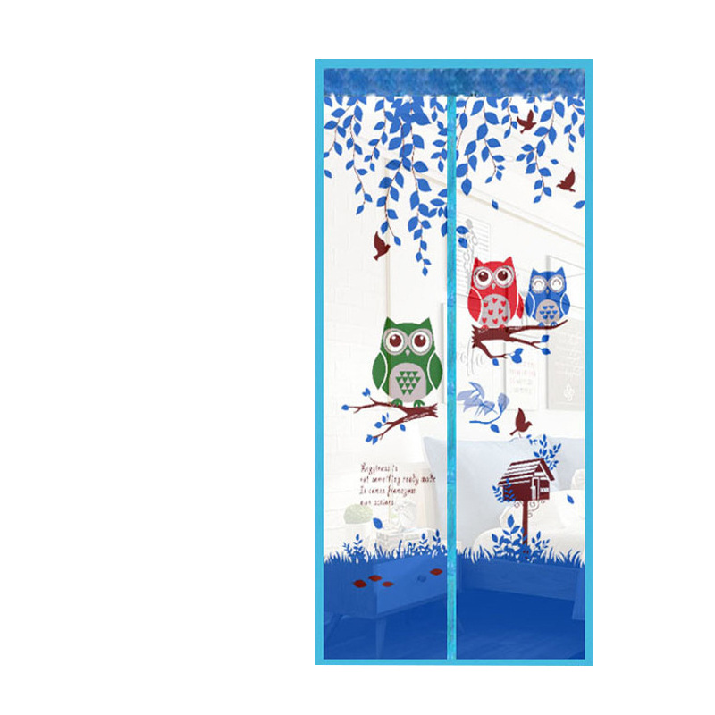 Japanese anti-mosquito magnetic yarn door curtain summer home bedroom silent cartoon encryption self-absorption magnetic soft screen door wholesale