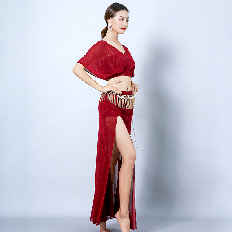 New Classical Belly Dance Practice Performance Suit Beginners Spring and Autumn Sexy Large Size Long Skirt Clothing
