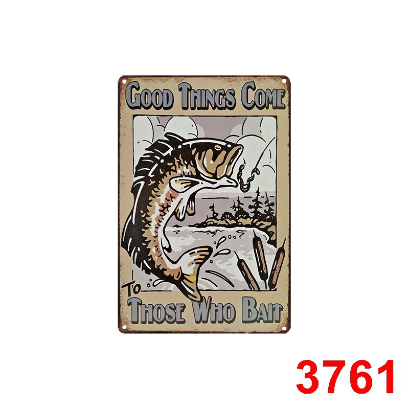 Fishing European and American style iron painting bar KTV bedroom decoration AliExpress foreign trade factory direct supply